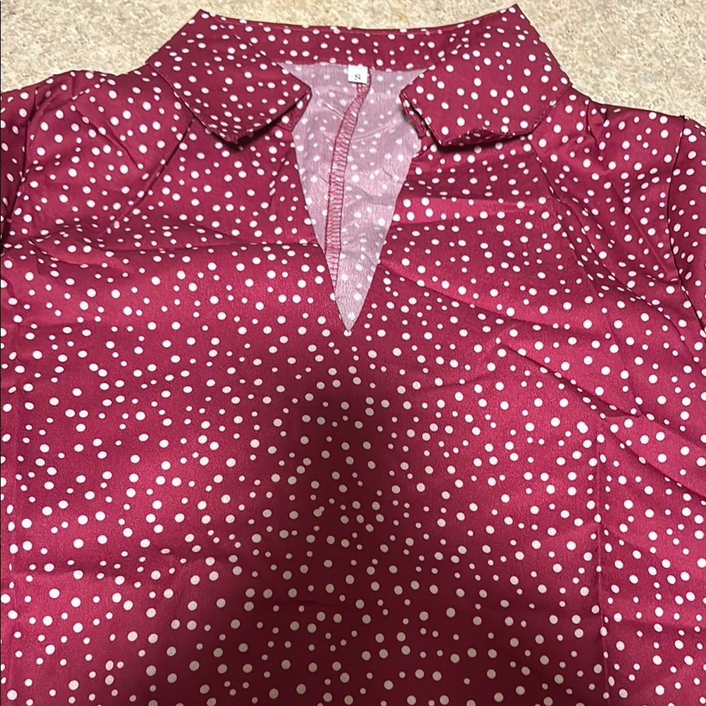 Polka Dot Women's Top - Red